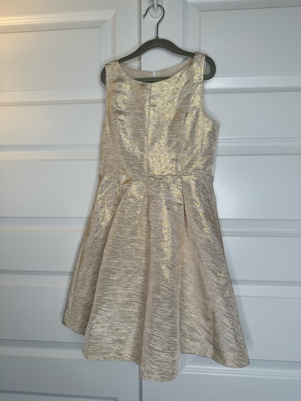 Nordstrom Girls Gold Metallic Party Dress - EUC